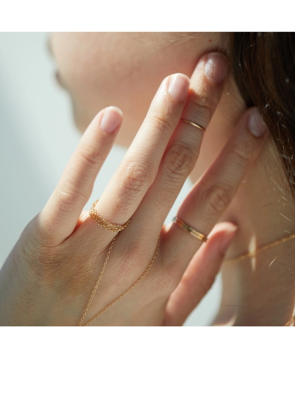Catbird NYC Sweet Nothing Gold Chain Ring - Picture 9 of 9